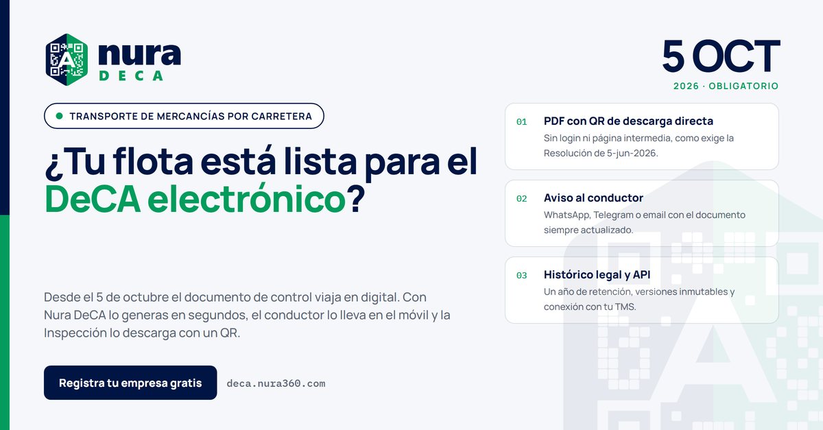 Nura DeCA: ¿tu flota está lista para el DeCA electrónico?