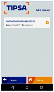 Tipsa App seguimiento envios 